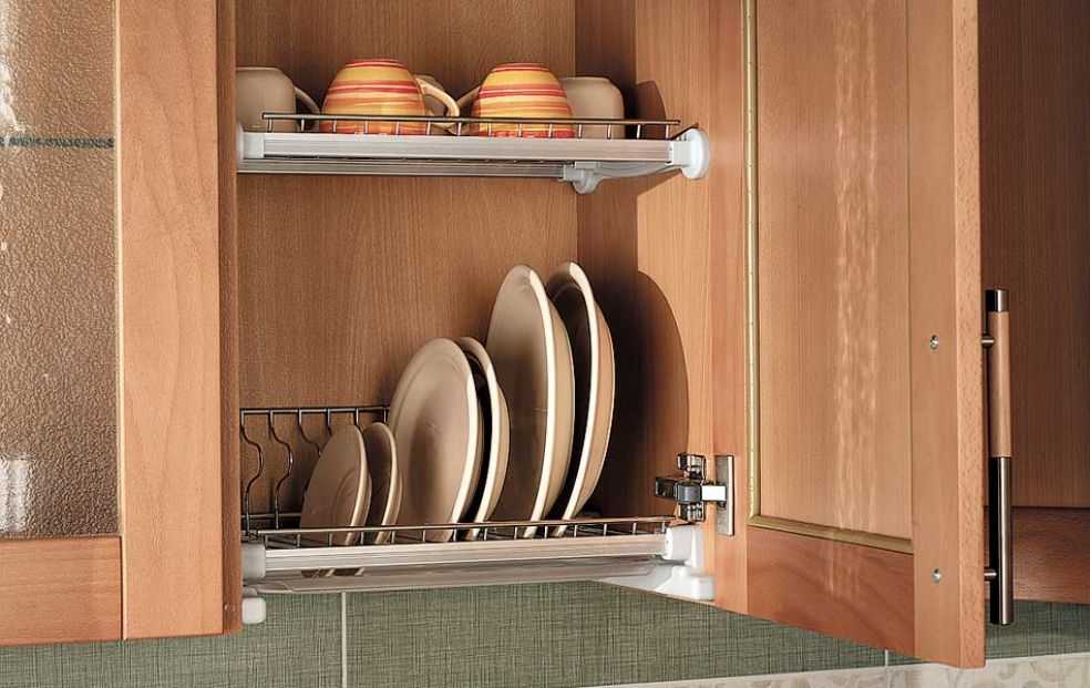 Сушилки для посуды в кухонный шкаф шириной 40, 45, 50, 60, 70, 80 см из нержавейки и других материалов: сборка, установка