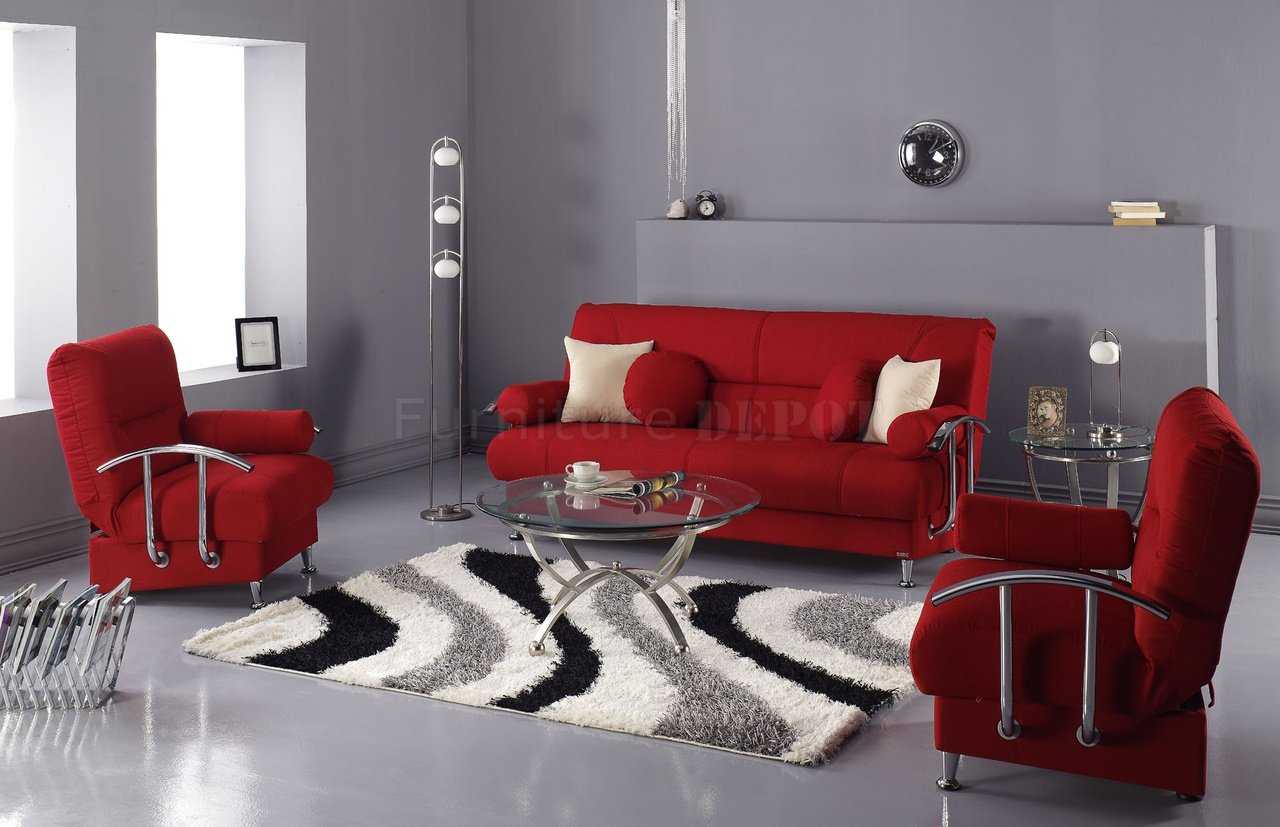 Мебель в цвете: красный