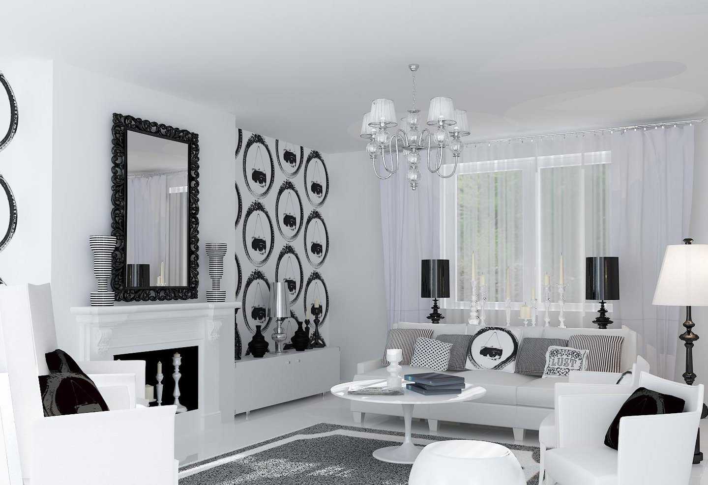 Черно-белый интерьер (76 фото): особенности стиля, выбор фотообоев для стен в черно-белых тонах. оформление спальни, гостиной и других комнат в квартире