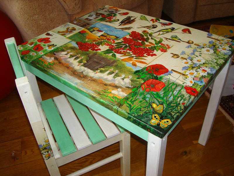 Как и чем покрасить стол из дерева своими руками: лучшие варианты росписи