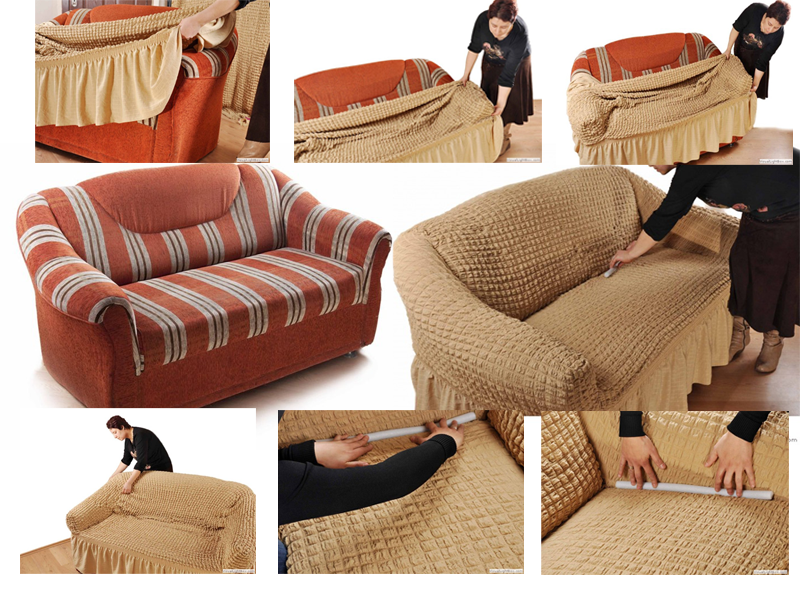 Какие натяжные чехлы на диваны и кресла лучше?