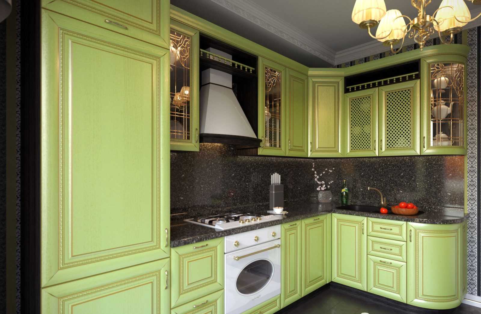 Кухня фисташкового цвета фото: сочетание цветов, возможности для различных стилей оформления дома, использование в разных деталях интерьера