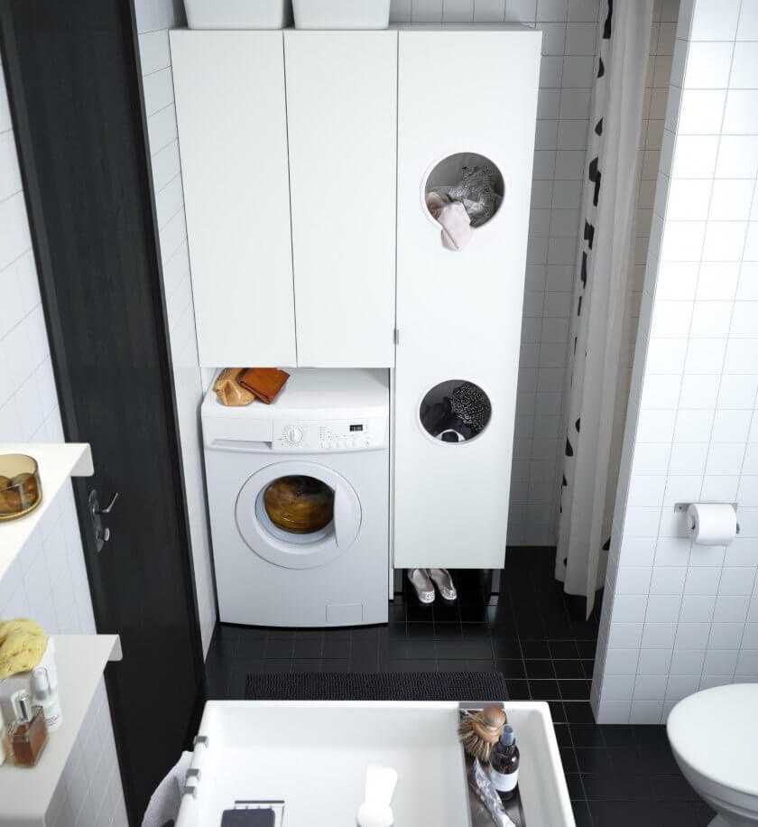 Стиральная машина в ванной. стиральная машина в маленькой ванной комнате: как разместить технику стиральная машина в ванной короб мешает