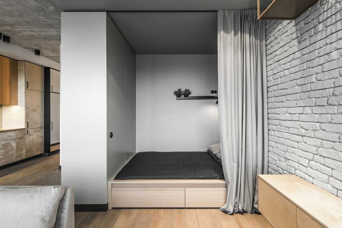 Грамотное использование пространства при создании дизайна однокомнатной квартиры с нишей