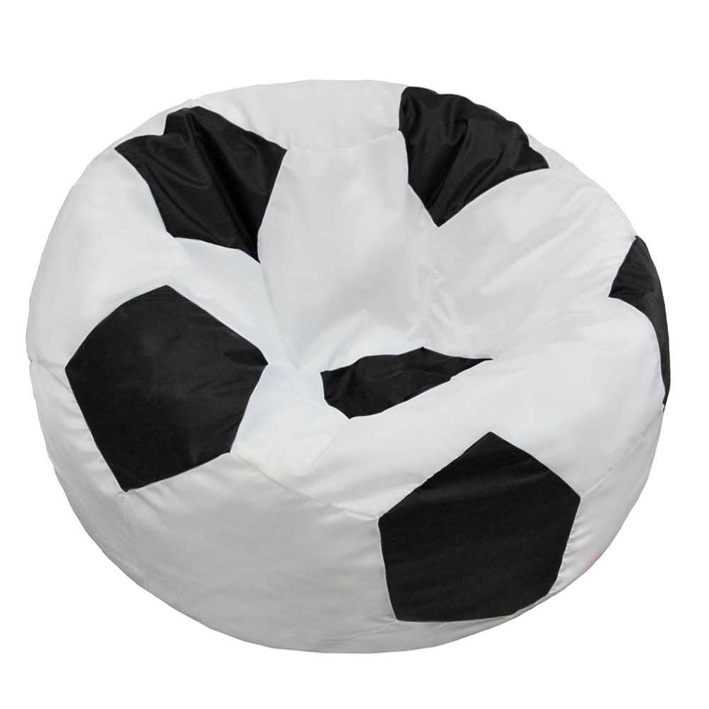 Кресло-мяч: бескаркасный мешок в виде футбольного мяча, по размеру