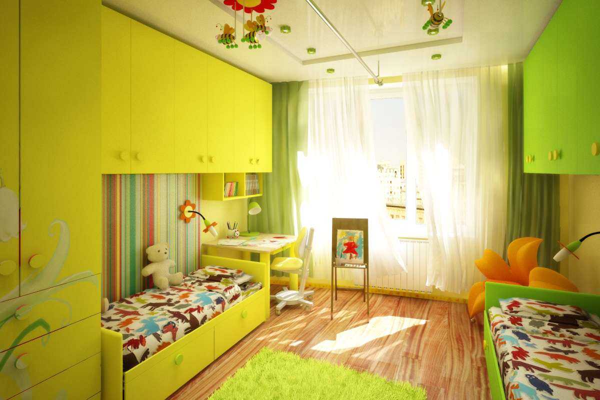 Детская комната для двоих разнополых детей: секреты правильного зонирования пространства | ivybush