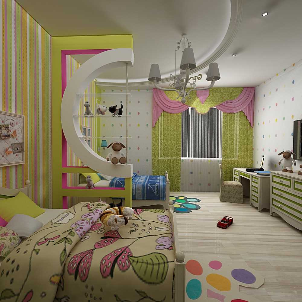 Детская комната 12 кв м для двоих, мальчика и девочку