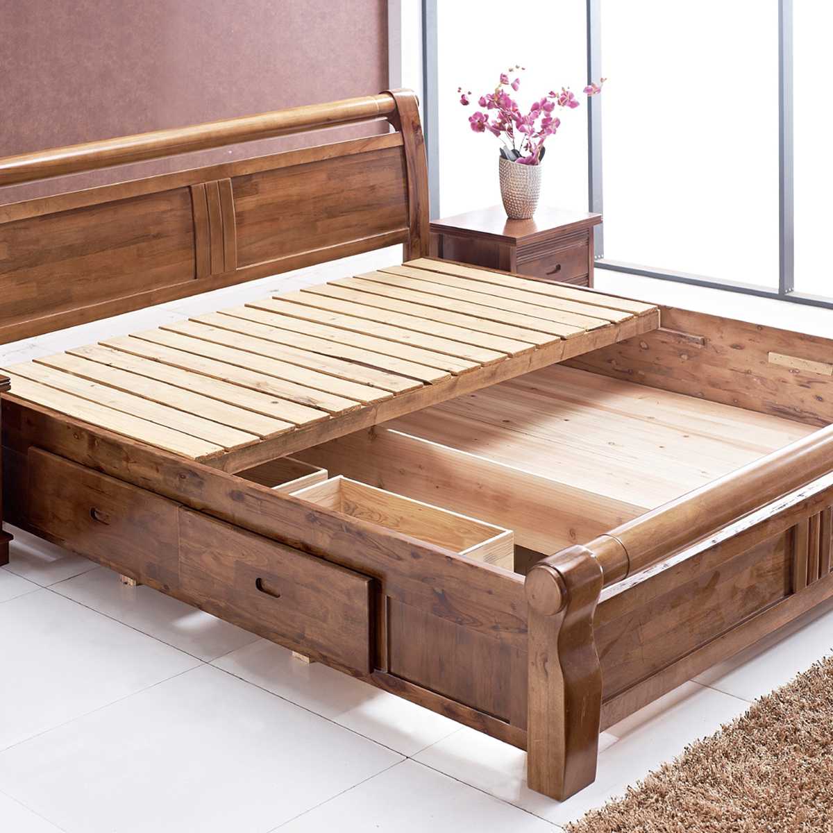 В чем преимущества кроватей из массива дерева
