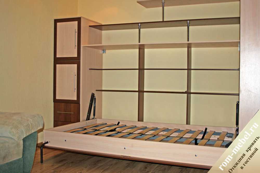 Откидная кровать, встроенная в шкаф: чертеж и инструкция по сборке