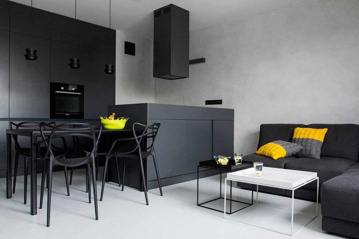 Кухня-гостиная в стиле «минимализм» (27 фото): малогабаритные комнаты и их дизайн