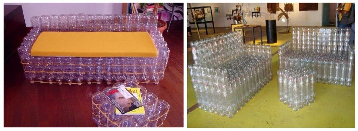 Кресло из пластиковых бутылок своими руками (мастер-класс)
